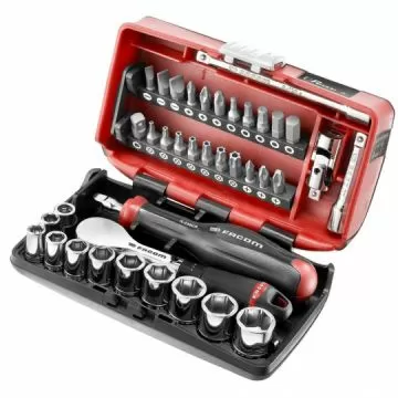 Coffret cliquet HP + douilles 1/4'' 6 pans - boîte NANO FACOM | R.181NANOPB